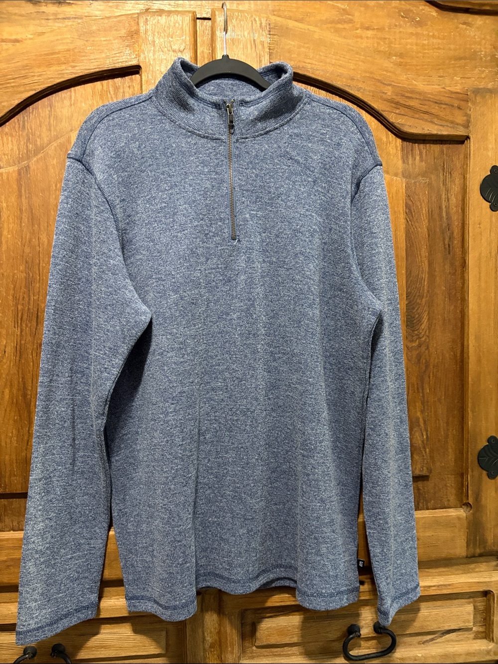 GAP Men's Heathered Navy Quarter-Zip Pullover